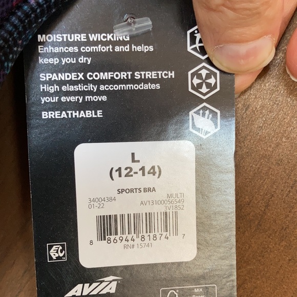 💜$6ifbundle3 Avia moisture wicking sports bra size L - Picture 12 of 14